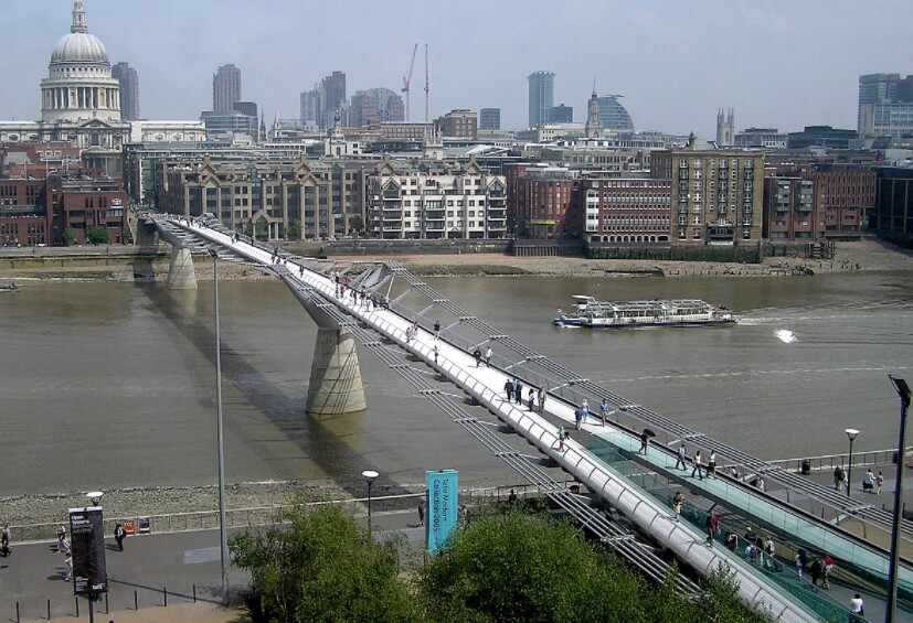 Лондонский мост Миллениум. Фото.