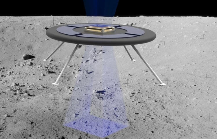 Для изучения Луны предлагается использовать «летающую тарелку». Концепт летающей тарелки для изучения поверхности Луны. Фото.