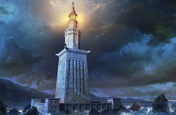 История возникновения александрийского маяка. Согласно приданию, архитектор на александрийском маяке написал свое имя. Фото.