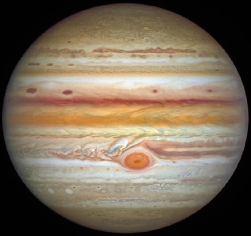 Новая фотография Юпитера. Обновленная фотография Юпитера, сделанная телескопом Хаббл. Новая фотография Юпитера. Обновленная фотография Юпитера, сделанная телескопом Хаббл. Фото.