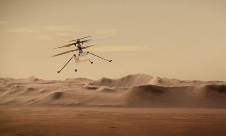 Главные достижения марсианского вертолета Ingenuity в 2021 году. Вместо пяти полетов вертолет Ingenuity уже совершил 17 рейсов. Что дальше? Фото.