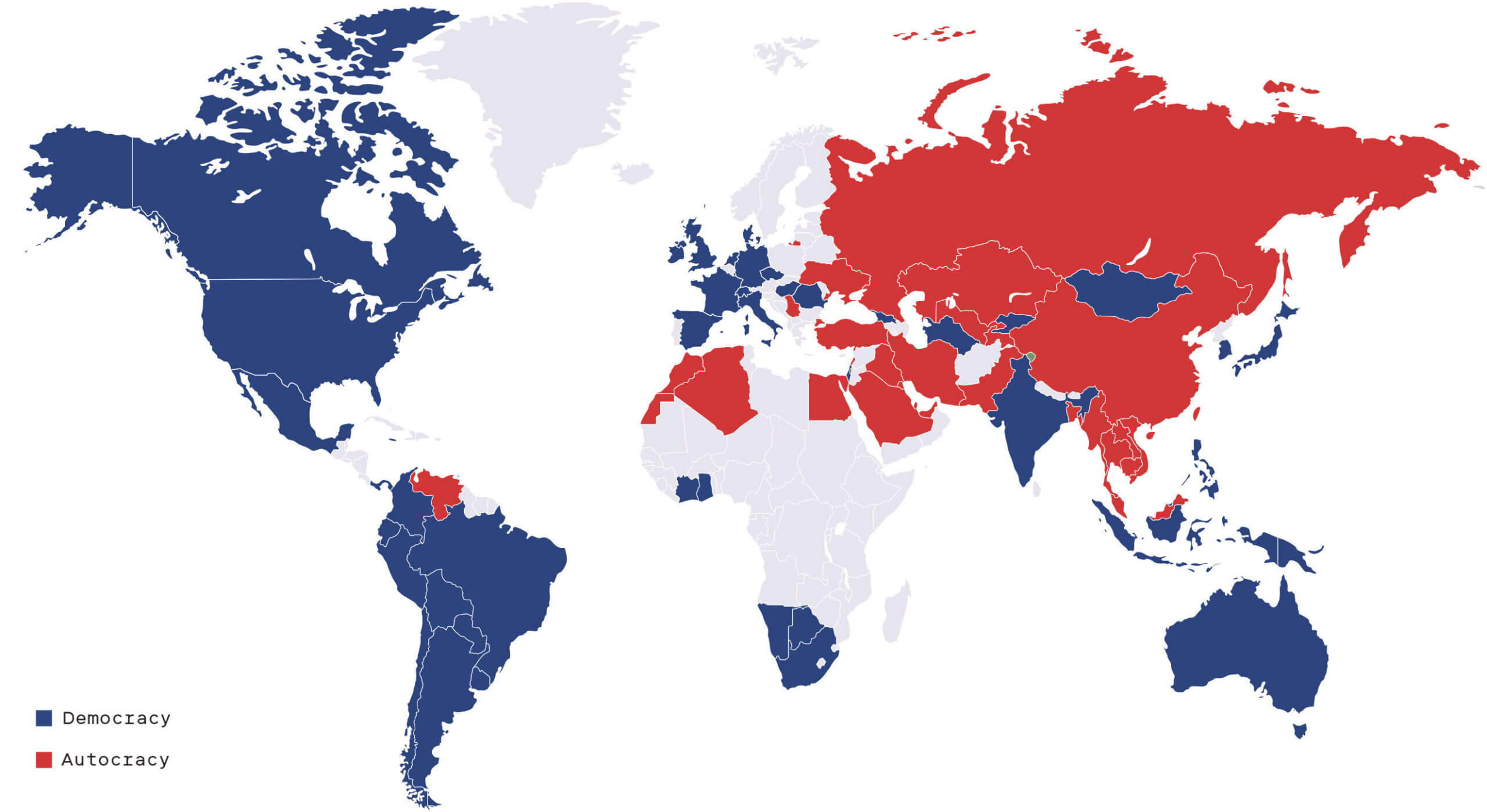 В мире существует множество политических режимов, но автократий становится все больше. Фото.