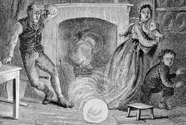 В документах XII века найдено самое первое упоминание шаровой молнии. Фото.
