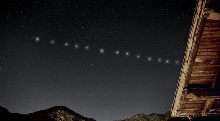 Спутники Starlink мешают астрономам изучать космос. Вот наглядное доказательство. Интернет-спутники Starlink мешают науке, и этому есть доказательство. Фото.