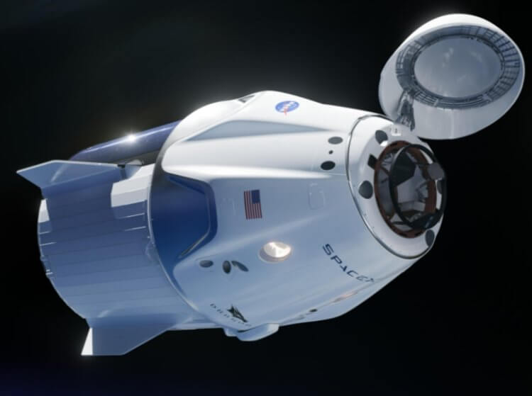 Сотрудничество NASA и SpaceX. Космический корабль SpaceX Crew. Фото.