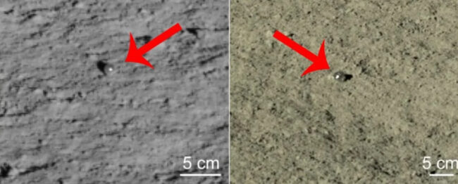 Стеклянные шарики на поверхности Луны. Фото.