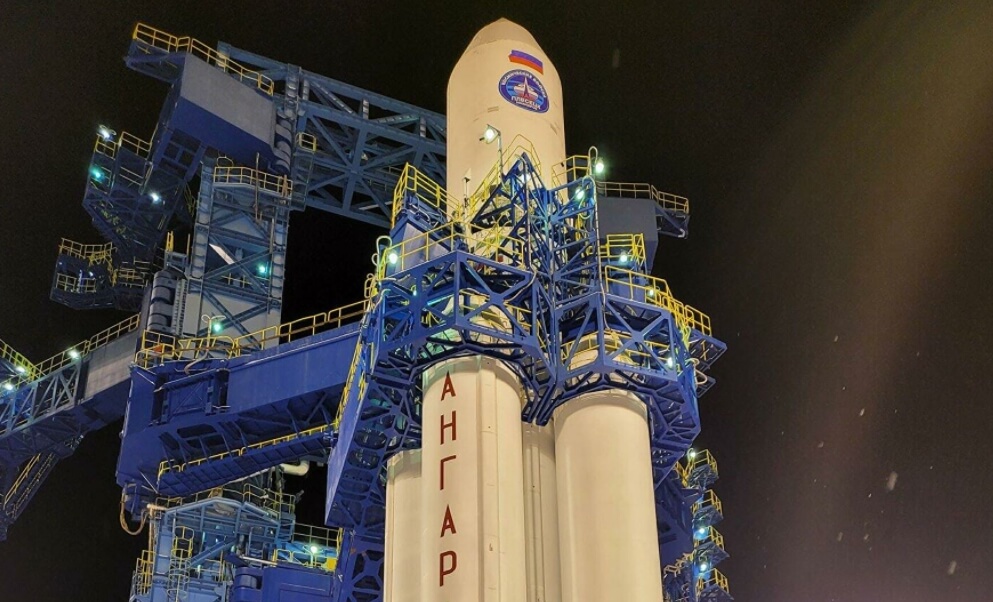 Ракета семейства «Ангара» на космодроме «Плесецк». Фото.