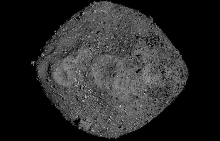 Структура астероидов влияет на их форму. Астероид Бенну имеет форму ромба. Фото.