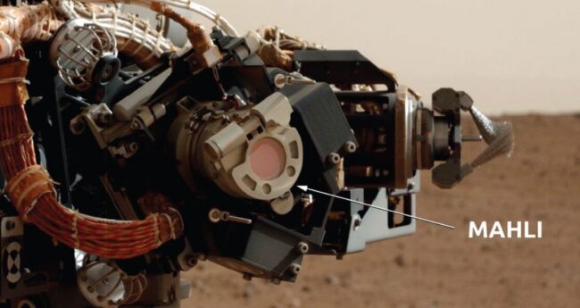 Инструмент Mars Hand Lens Imager (MAHLI). Фото.