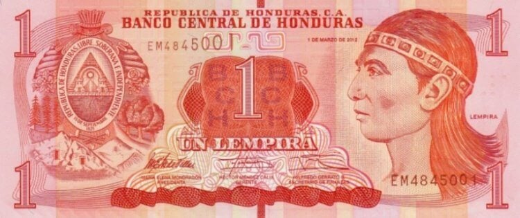 Малоизвестные валюты мира. Гондурасская лемпира. Фото.