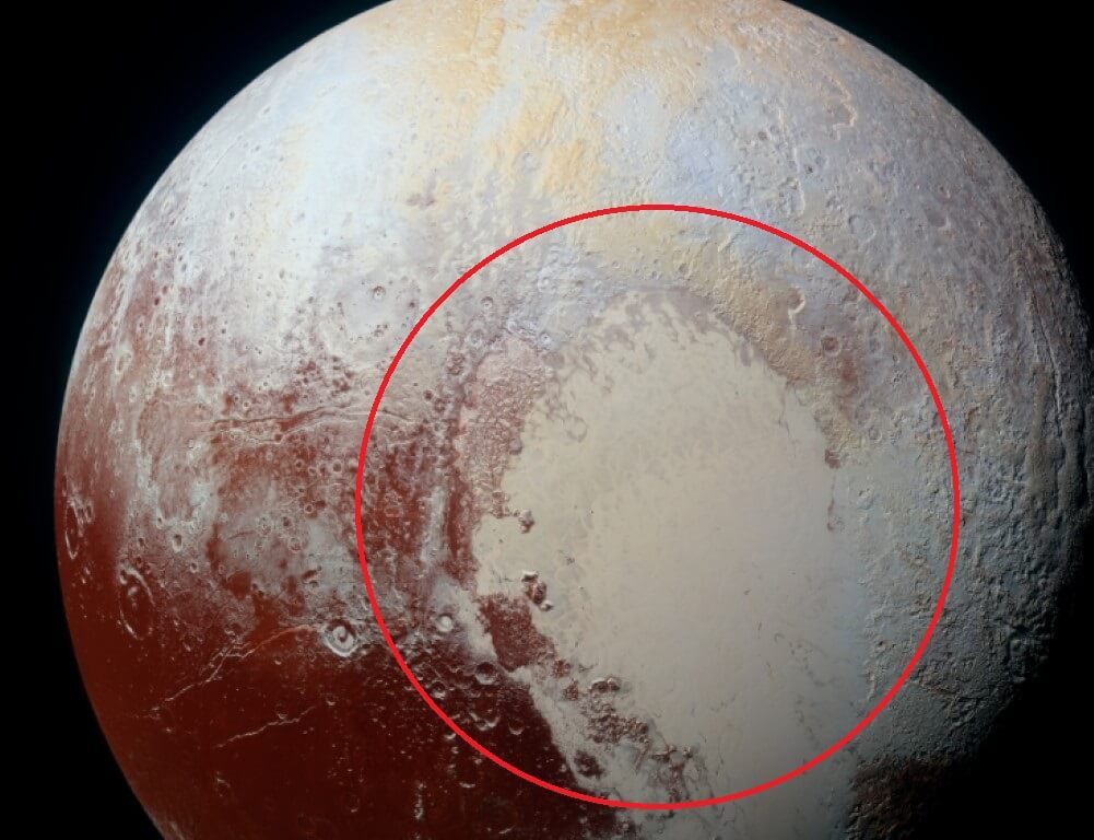 Равнина на Плутоне также известна как область Томбо. Фото.