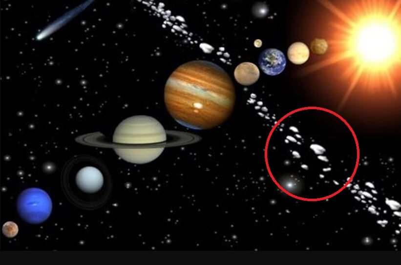 Как образовался астероид Рюгу? Расположение главного пояса астероидов. Фото.