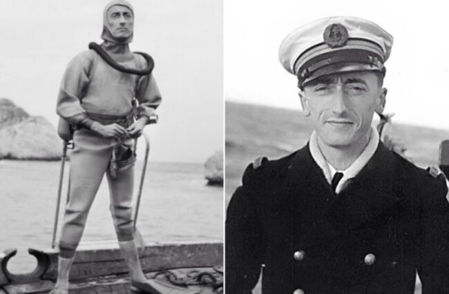 Жак-Ив Кусто в молодости. Фото.