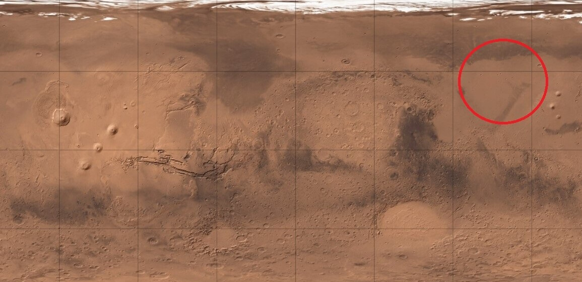 Равнина Утопия на Марсе. Фото.