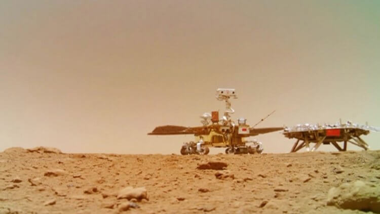 Что прочнее: марсианский грунт или лунный реголит? Китайский марсоход «Чжужун». Фото.