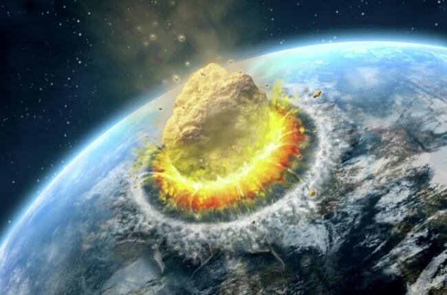Астероиды могут разогревать Землю до 2370 градусов и создавать новые минералы. Фото.
