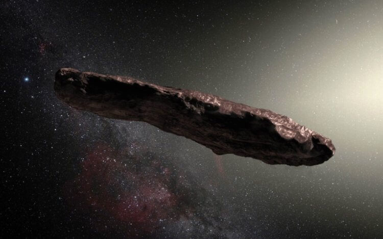 Первый межзвездный объект в Солнечной системе. Астероид Оумуамуа. Фото.