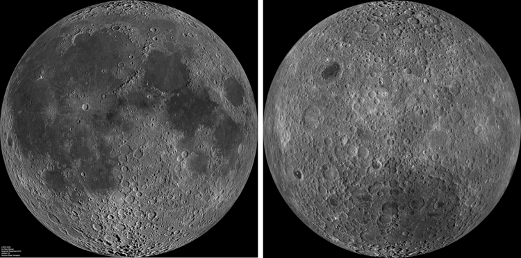 Луна не так проста. Отметины, расположенные на светлой стороне Луны, в прошлом считались морями. Интересно, что такие же пятна есть и на обратной стороне, однако, как выяснили ученые, эти пятна на самом деле кратеры, имеющими вулканическое происхождение. Фото.