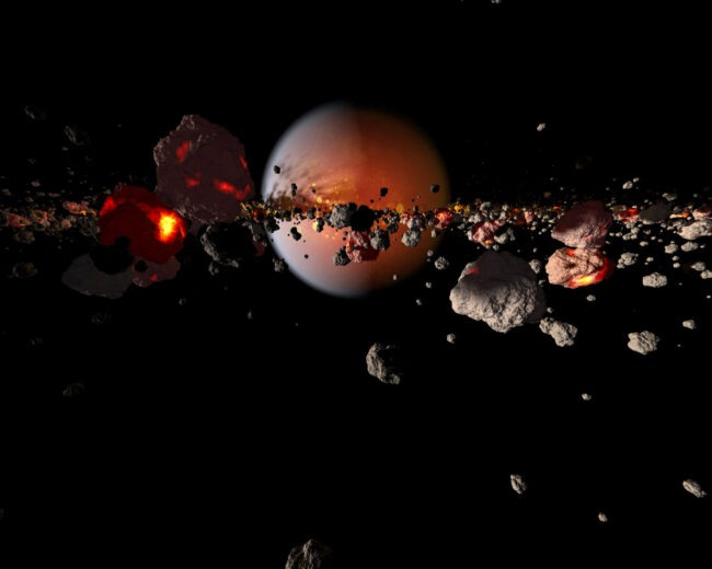 Миллиарды лет назад столкновение Земли с Тейей привело к появлению Луны. Фото.