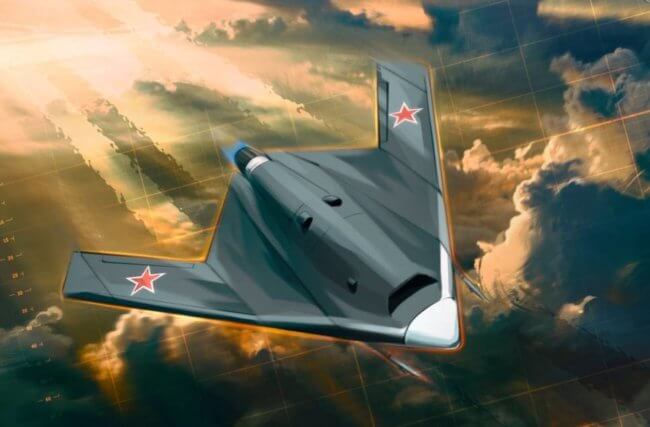 Стелс беспилотник «Охотник» — самый мощный боевой дрон в России. Фото.