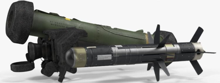 Тандемные кумулятивные снаряды. Пмериканский переносной противотанковый ракетный комплекс «Джавелин». Фото.