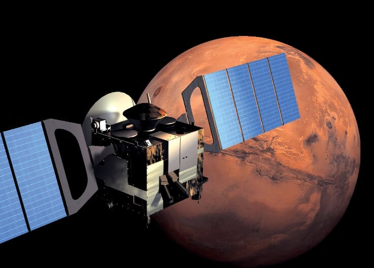 Для чего нужен аппарат «Марс-экспресс» и куда пропал его напарник «Бигль-2»? Межпланетная станция «Марс-экспресс». Фото.