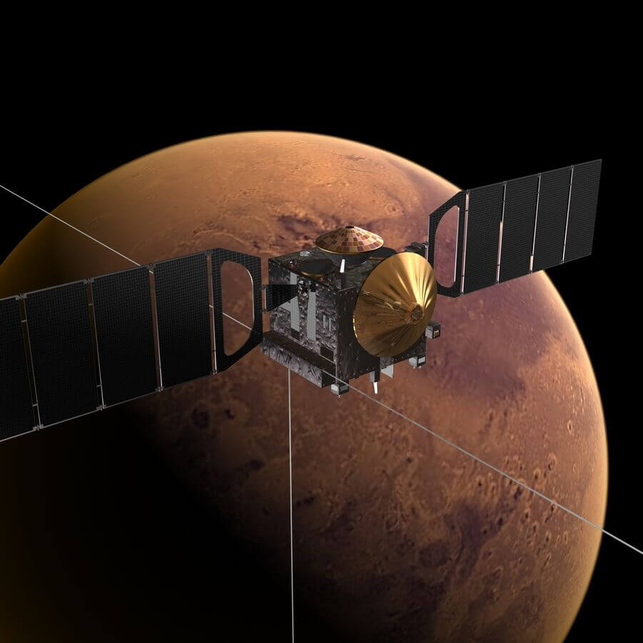 Какие открытия совершил «Марс-экспресс»? Станция «Марс-экспресс» с другого ракурса. Фото.