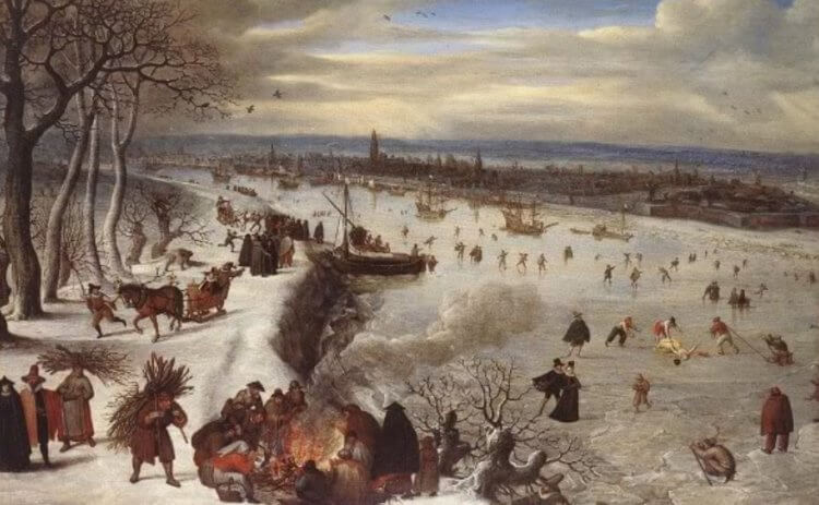 Вулканическая зима в 1816 году. Начало лета в бельгийском городе Антверпен. Фото.