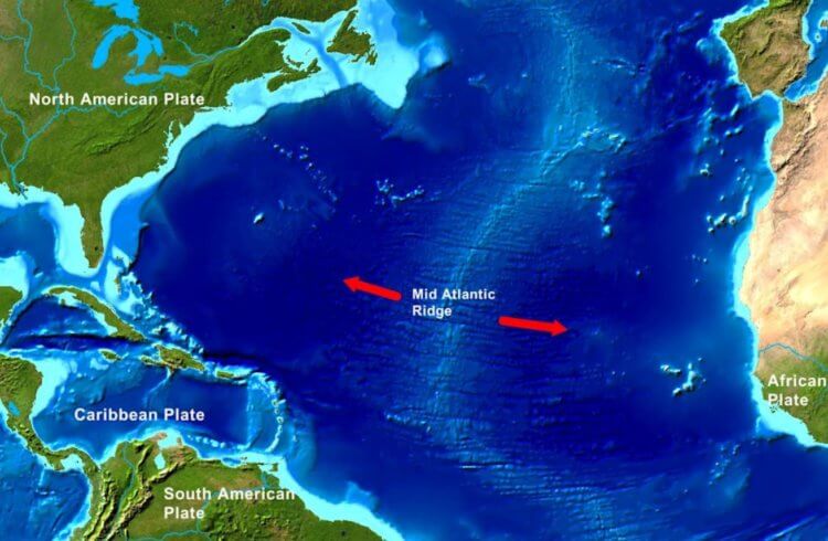 Загадочные отверстия на дне океана. Расположение Срединно-Атлантического хребта. Фото.