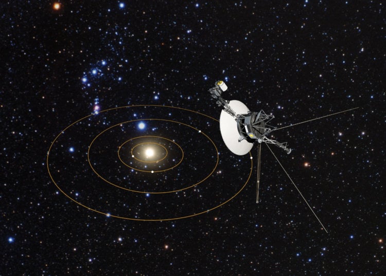 Необычный сигнал. «Вояджер-2» достигнет межзвездного пространства всего через 300 лет, что по меркам Вселенной невероятно быстро. Фото.