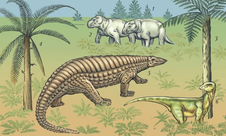 Период динозавров — как рептилии “захватили” мир. В триасовый период динозавры не были доминирующим видом на Земле. Фото.