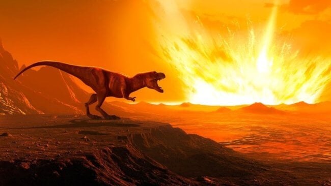 Динозавры вымерли из-за удара сразу двух астероидов? Фото.