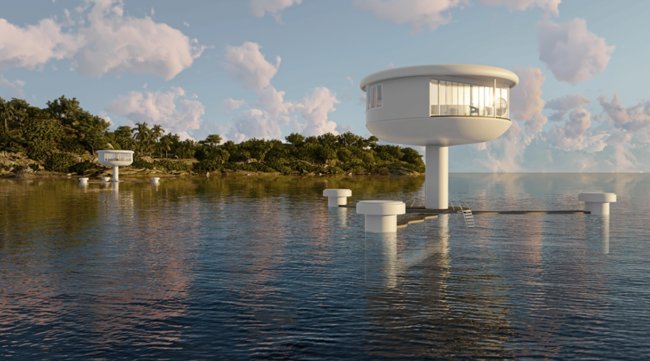 Разработаны «дома будущего» для жизни посреди океана. Кому они нужны? Фото.