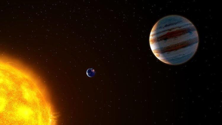 Сближение Юпитера с Землей в 2022 году. Противостояние Юпитера происходит каждые 13 месяцев. Фото.