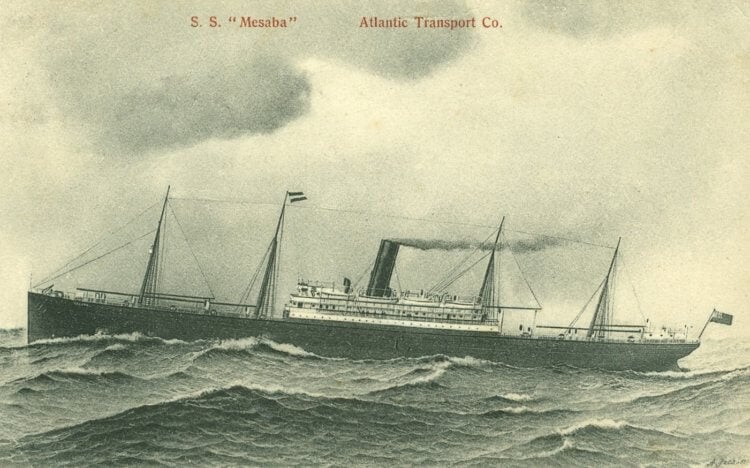 «Титаник» мог быть спасен. Торговый пароход SS Mesaba. Фото.
