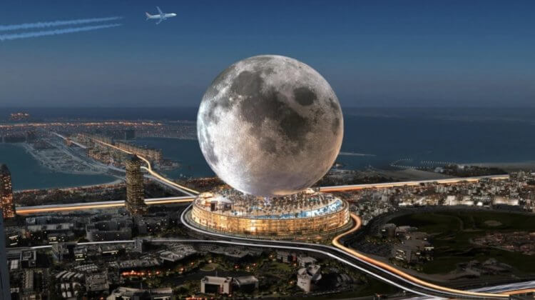 Луна в Дубае — очередной шедевр архитектуры. Посетители Moon World Resort смогут ощутить себя космическими туристами, не покидая Землю. Фото.