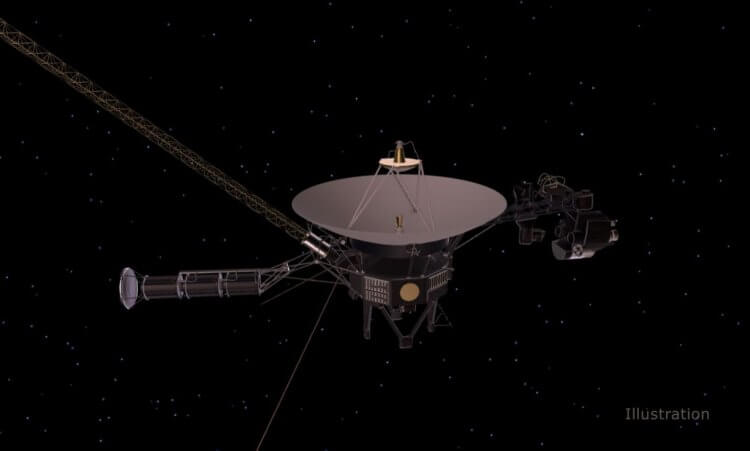 Космические странники. «Вояджер 1» передает информацию с тех приборов, которые все еще включены: магнитометра и детекторов заряженных частиц и космических лучей. Фото.