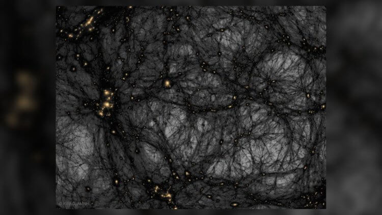 Темная материя внутри галактик. Темную материю нельзя увидеть, но это не значит, что ее не существует. Фото.