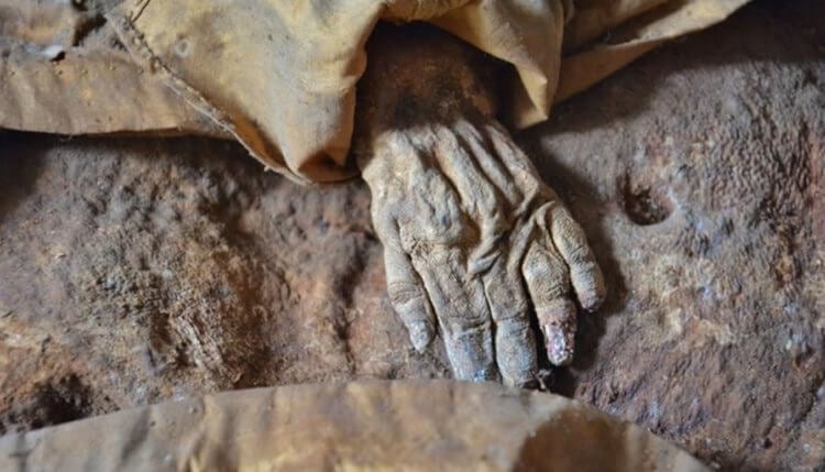 От чего умер ребенок австрийских аристократов? Фрагмент мумии ребенка, которая была обнаружена в склепе графа графа Штархемберга. Фото.