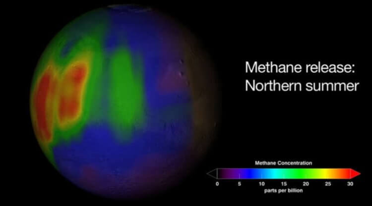 Живут ли микробы на Марсе. В атмосфере Марса существует метан, что может говорить о наличии жизни. Фото.