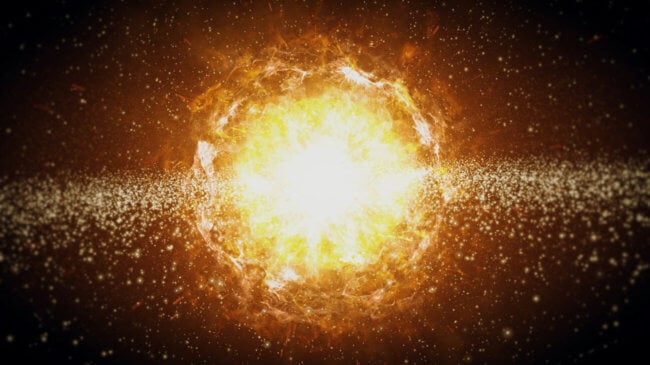 Ученые зафиксировали самый мощный космический взрыв со времен Большого взрыва. Фото.