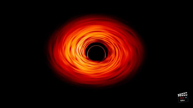 Спокойная и странная черная дыра. Аккреционным диском является газовый диск, который образуется вокруг компактных звездных остатков. Фото.