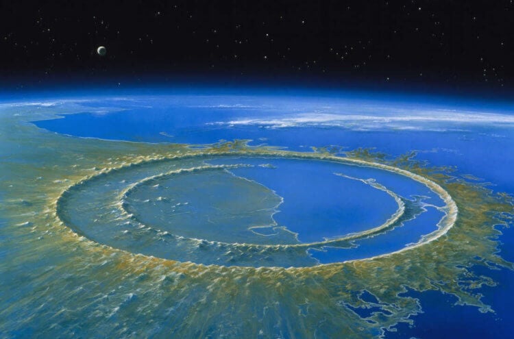 Какой была мощность удара астероида Чиксулуб. Кратер Чиксулуб один из самых крупных на планете. Фото.
