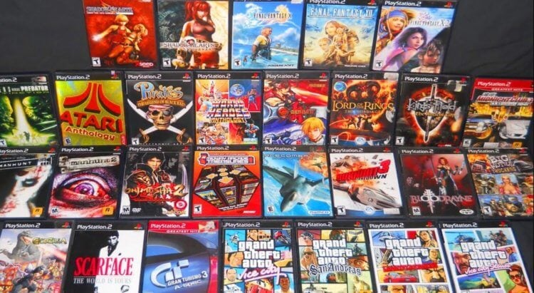 Игровые приставки 2000-х. Компьютерные игры для Sony Playstation 2. Фото.