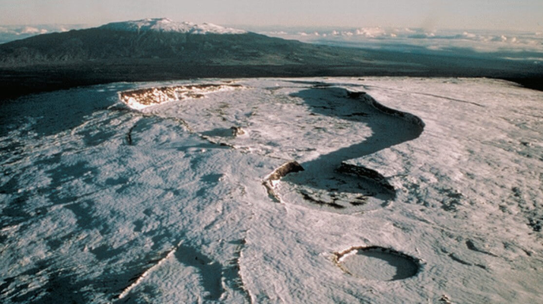 Высота вулкана Мауна-Лоа и его другие особенности. Кальдера вулкана Мауна-Лоа — Мокуавеовео. Фото.