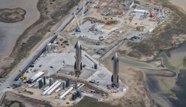 Первый суборбитальный полет Starship в декабре 2022 года. Частный космодром SpaceX в Бока-чика. Фото.