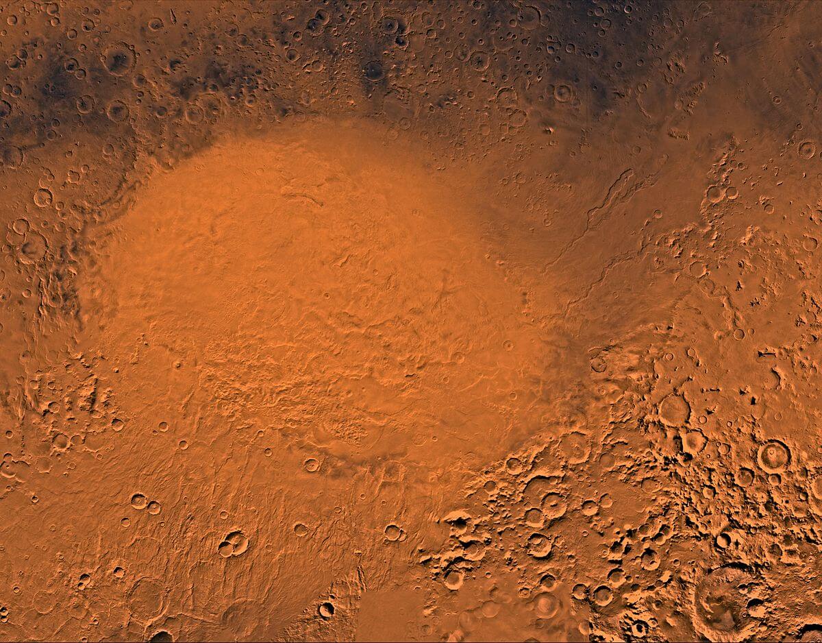 На Марсе тоже происходила инверсия магнитного поля? Породы в равнине Эллада были размагничены. Фото.