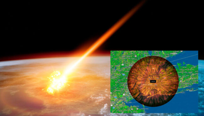 Что произойдет, если на ваш город упадет астероид? Проверьте прямо сейчас. Фото.