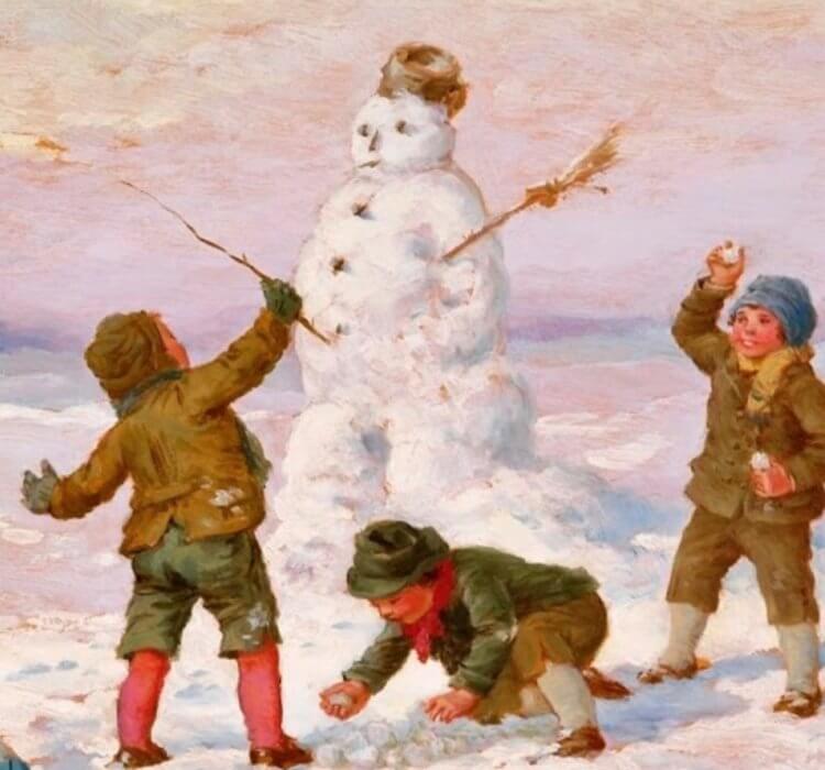Зачем люди лепят снеговиков. Лепка снеговика — одно из главных развлечений детей на протяжении многих лет. Фото.