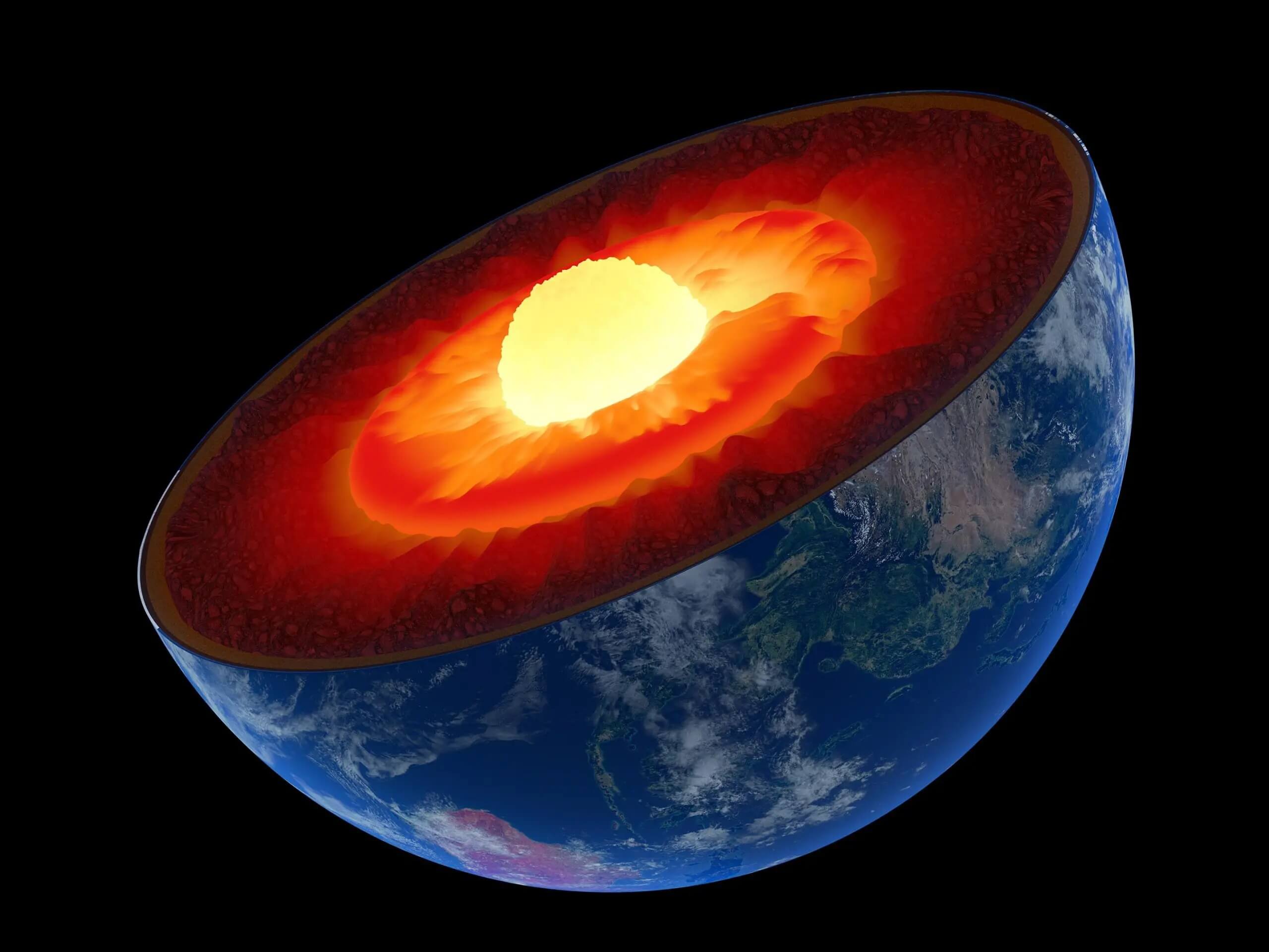 Вращение внутреннего ядра Земли. Ученые изучают ядро Земли, наблюдая за сейсмическими волнами. Фото.